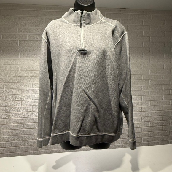 Tommy Bahama Pullover Quarter Zip Gray Sweatshirt Women's - Picture 1 of 5